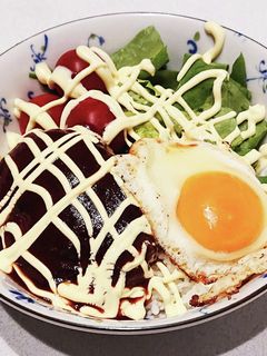 ロコモコ丼-レシピのメイン写真
