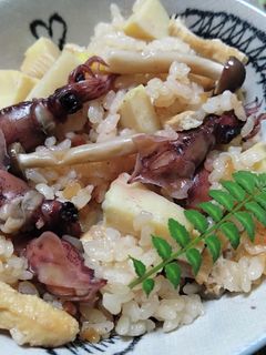ホタルイカと筍の炊き込みご飯-レシピのメイン写真