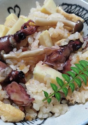 ホタルイカと筍の炊き込みご飯-レシピのメイン写真