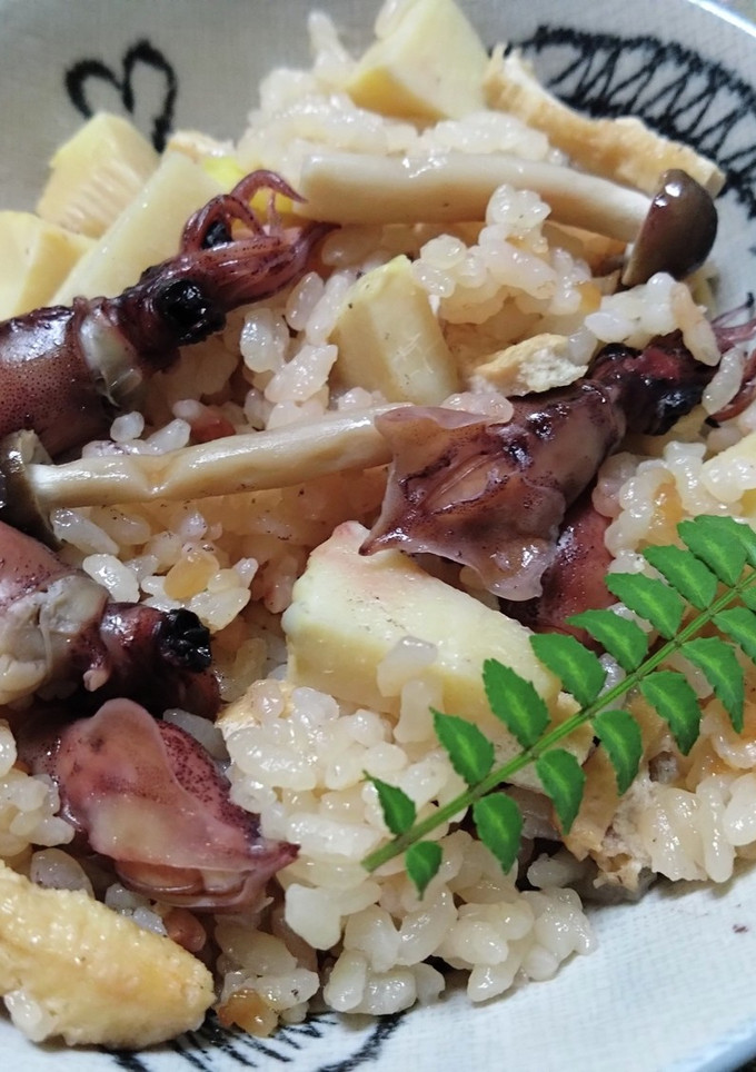 ホタルイカと筍の炊き込みご飯-レシピのメイン写真