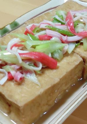 #厚揚げでもう一品 厚揚げのねぎカマ-レシピのメイン写真