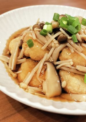 蓮根団子のきのこあんかけ QC-レシピのメイン写真