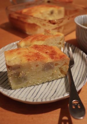 耐熱容器だけで作るバナナチーズケーキ-レシピのメイン写真