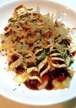 片栗粉と卵がつなぎ♪ヘルシーお好み焼き♪-レシピのメイン写真