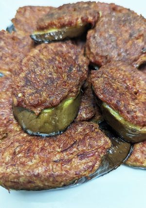 簡単ナスとコンビーフ重ね焼き-レシピのメイン写真