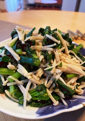 のらぼう菜とえのきのお浸し胡麻和え風味-レシピのメイン写真