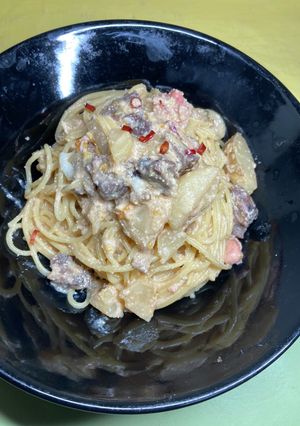 明太子クリーム風パスタ-レシピのメイン写真