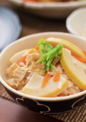 今が旬　たけのこご飯　銅鍋てふてふレシピ-レシピのメイン写真