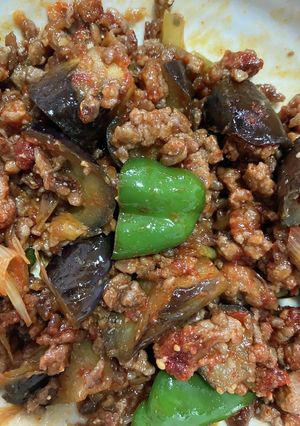 ナスひき肉の甘辛味噌炒め-レシピのメイン写真