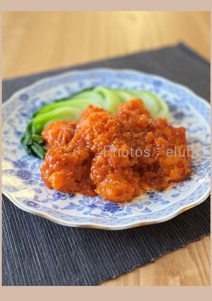 乾焼蝦仁（海老チリ）-レシピのメイン写真