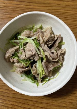 水菜と牛肉の煮物-レシピのメイン写真