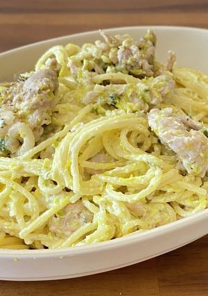 リーキと豚肉のパスタ-レシピのメイン写真