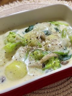 簡単★鍋だけで豆乳お餅チーズグラタン-レシピのメイン写真