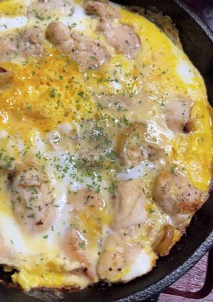 スキレットで作るささ身のオムレツ-レシピのメイン写真