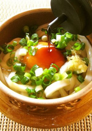 峠の釜めしの釜で作る釜玉うどん-レシピのメイン写真