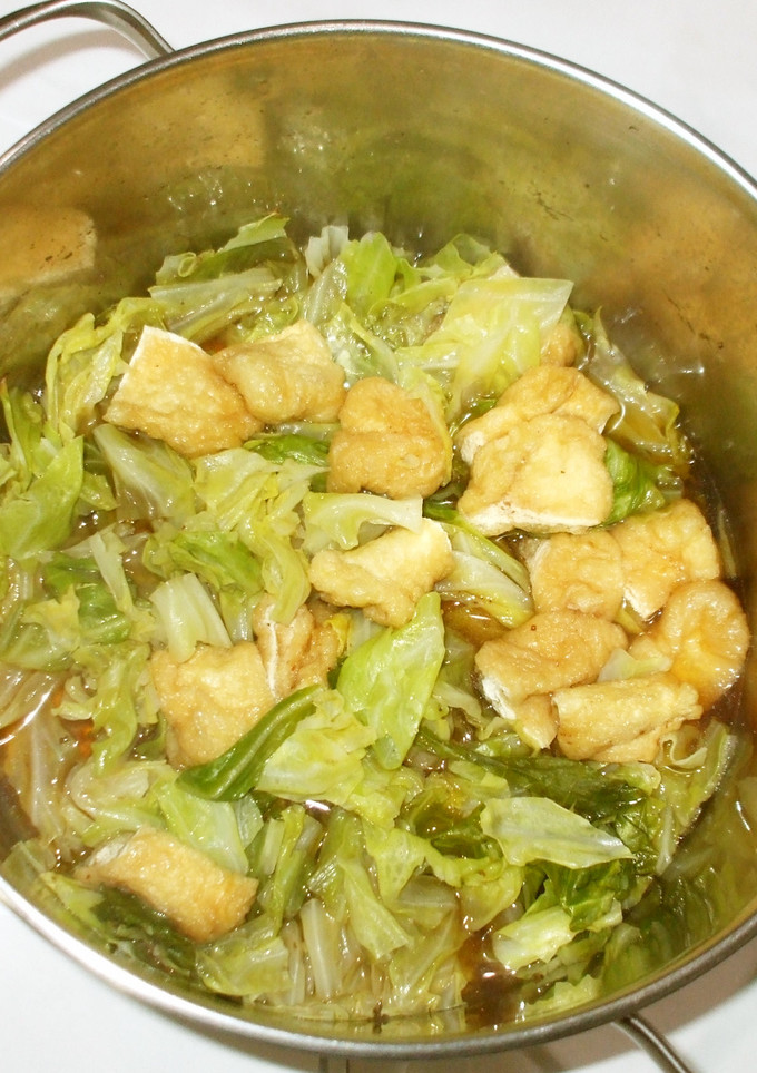 春キャベツと油揚げ煮びたし♪簡単-レシピのメイン写真