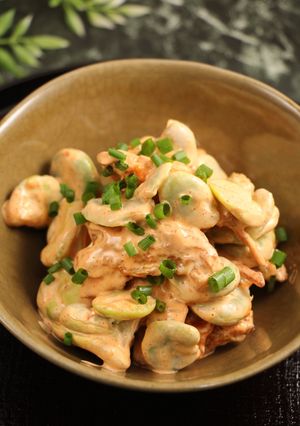 簡単！そら豆と加賀揚のピリ辛和え-レシピのメイン写真
