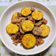 秋簡単今夜の夕飯おかず豚こま薩摩芋味噌炒め主菜