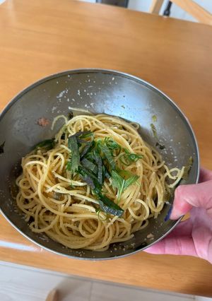菜の花と明太子のパスタ。-レシピのメイン写真