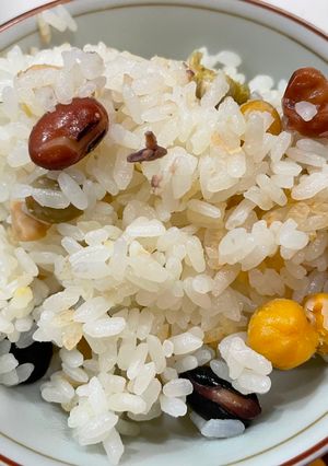 市販の蒸し豆で豆ご飯-レシピのメイン写真