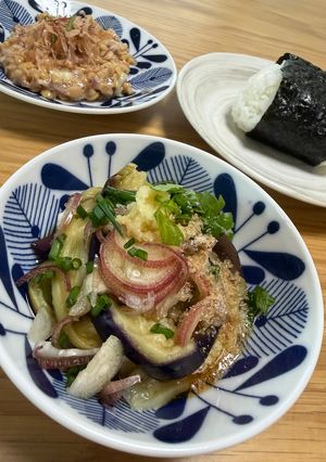 トロトロ〜♪裂きナスの薬味たっぷりポン酢がけ-レシピのメイン写真