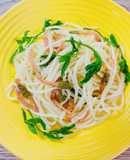 つくしとからすのえんどうのパスタ