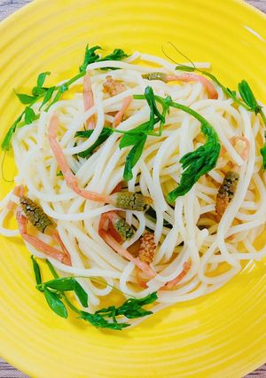 つくしとからすのえんどうのパスタ-レシピのメイン写真