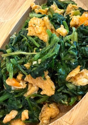 離乳食に!ほうれん草とふわふわ卵の炒め物-レシピのメイン写真
