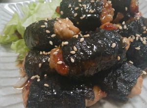 お弁当に☆のり巻き豚こまの照り焼き-レシピのメイン写真