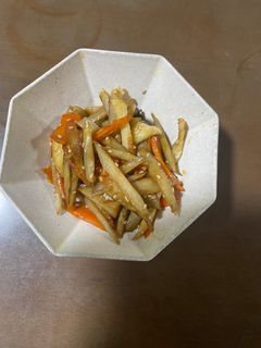 歯応えあり!ちくわ入り金平牛蒡-レシピのメイン写真