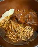 一人暮らしビーフシチューそうめん