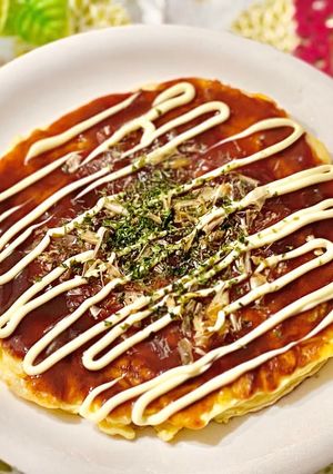 キャベツ無し☆もやしでお好み焼き-レシピのメイン写真