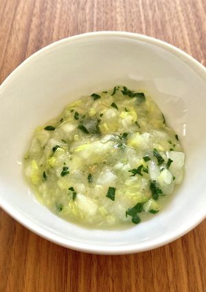 【離乳食７か月～】おふと野菜のとろみ煮-レシピのメイン写真