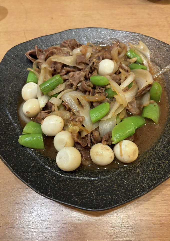 牛肉とうずらの甘辛炒め-レシピのメイン写真