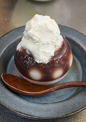 牛乳プリンと白玉ぜんざい生クリームのせ-レシピのメイン写真