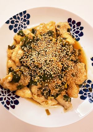 胸肉のにらとねぎだれ。-レシピのメイン写真