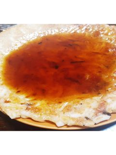 うどんと煎餅でモチモチ焼き-レシピのメイン写真