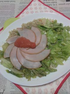 春キャベツ九条ネギのオイル炒ハム明太載せ-レシピのメイン写真