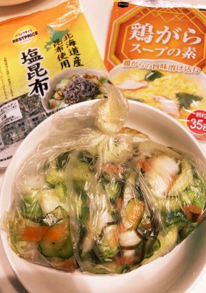 ポリ袋で簡単♡塩昆布de白菜浅漬け-レシピのメイン写真