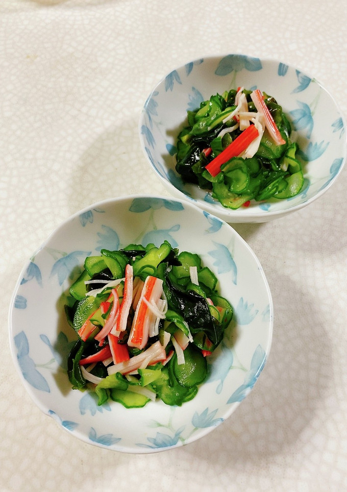 きゅうりとカニカマとわかめの酢の物-レシピのメイン写真