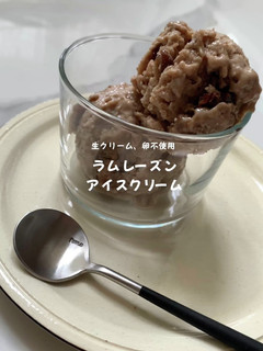 生クリーム、卵不使用 ラムレーズンアイス-レシピのメイン写真