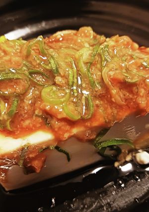 味噌とオイスターソースで食べる冷奴-レシピのメイン写真