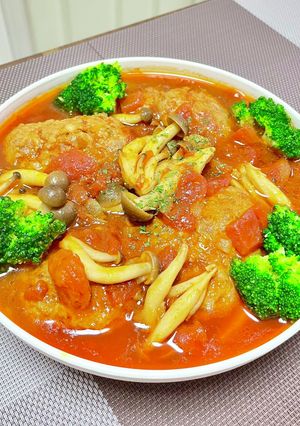 トマト缶で煮込みハンバーグ♪4/12-レシピのメイン写真