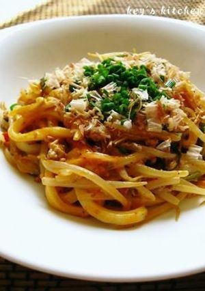 キムチクリーム焼きうどん-レシピのメイン写真