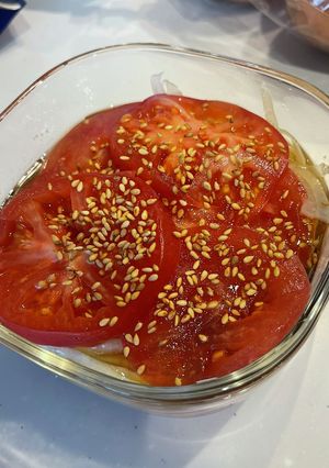 新玉ねぎとトマトのポン酢和え-レシピのメイン写真