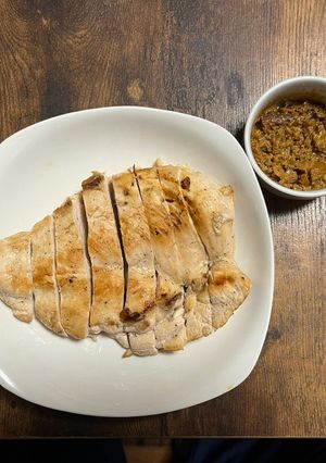 鶏胸ステーキと卵醤油-レシピのメイン写真