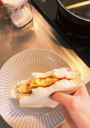 玉ねぎ入りたまごサンドイッチ-レシピのメイン写真