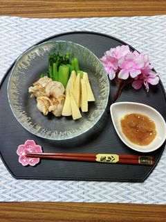 ヨウサマの減塩筍の南高梅和え-レシピのメイン写真