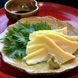 春の訪れ✨筍刺身を山葵醤油で頂く