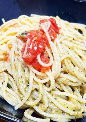 ツナトマトモツァレラのジェノベーゼパスタ-レシピのメイン写真